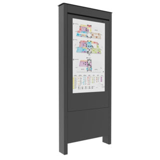 Chief - OLF49BP-LG - Outdoor Portrait Kiosk for LG 9XE4, Black