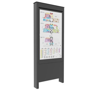 Chief - OLF55BP-LG - Outdoor Portrait Kiosk for LG 55XE4, Black