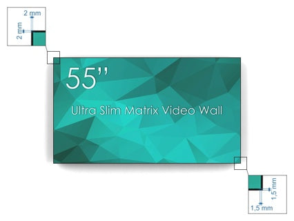 SWEDX - UMX-55K8-01 - 55" UltraMatrix Videowall, nat. 4K