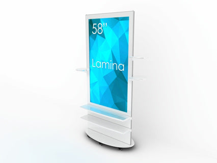 SWEDX - SWL-58K8-A1 - Lamina 58" Alu - weiß / natives 4K