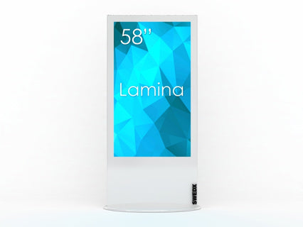 SWEDX - SWL-58K8-A1 - Lamina 58" Alu - weiß / natives 4K